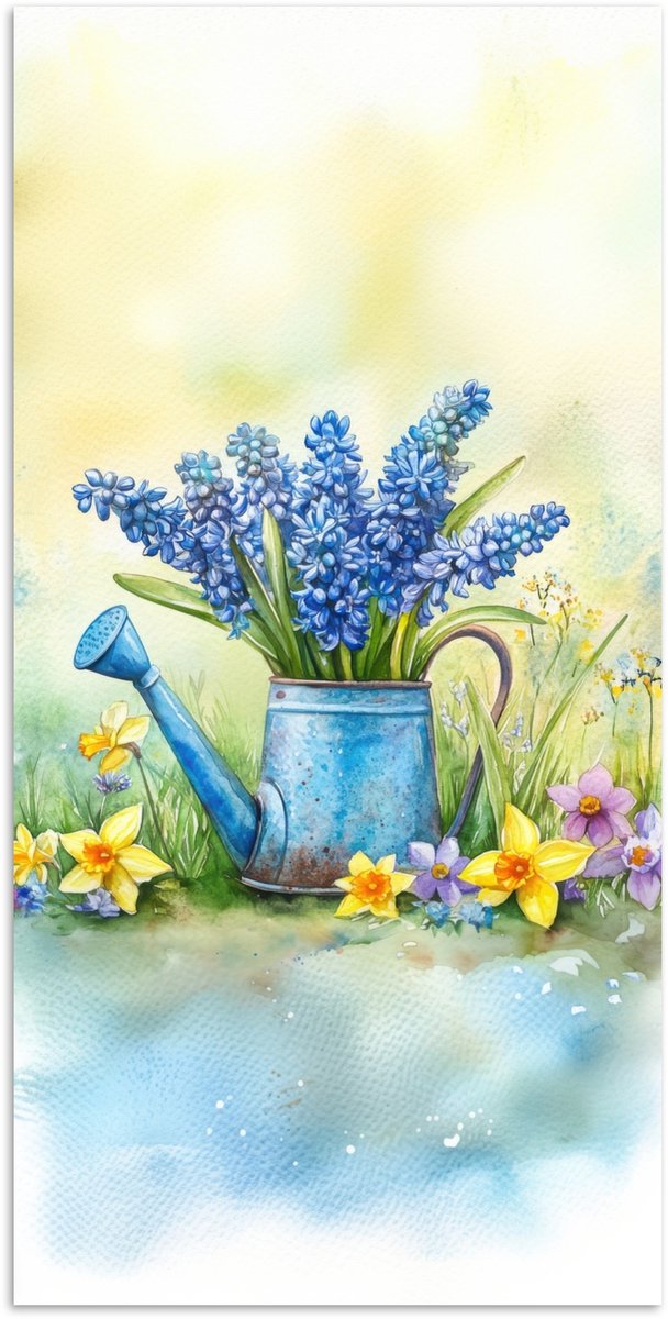 Poster 40x80 cm - Gieter - Lavendel - Bloesems - Posters - Kamer decoratie - Wanddecoratie