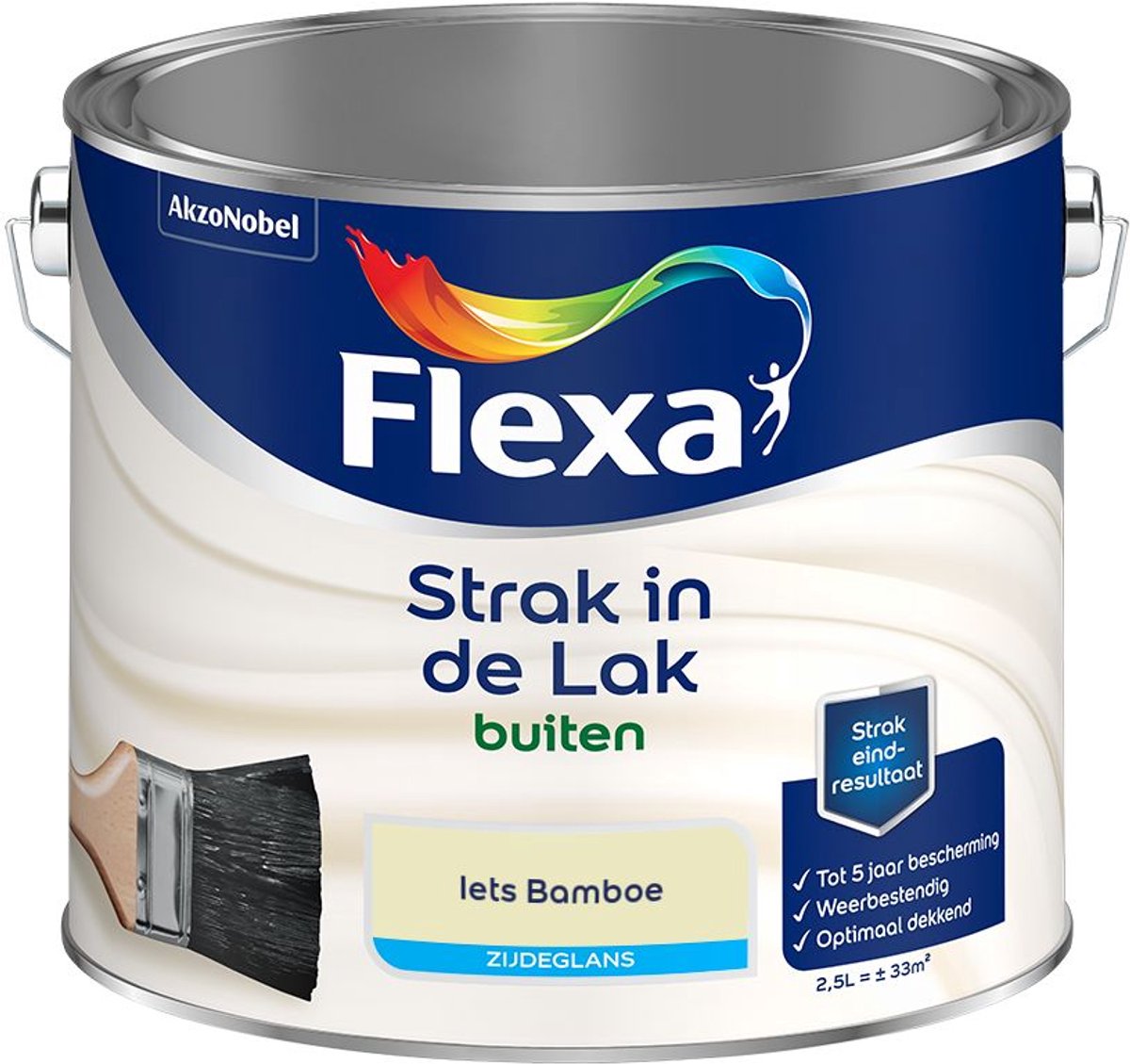 Flexa - Strak in de Lak Buitenlak Zijdeglans - Iets Bamboe - Mengverf - 2.5 L