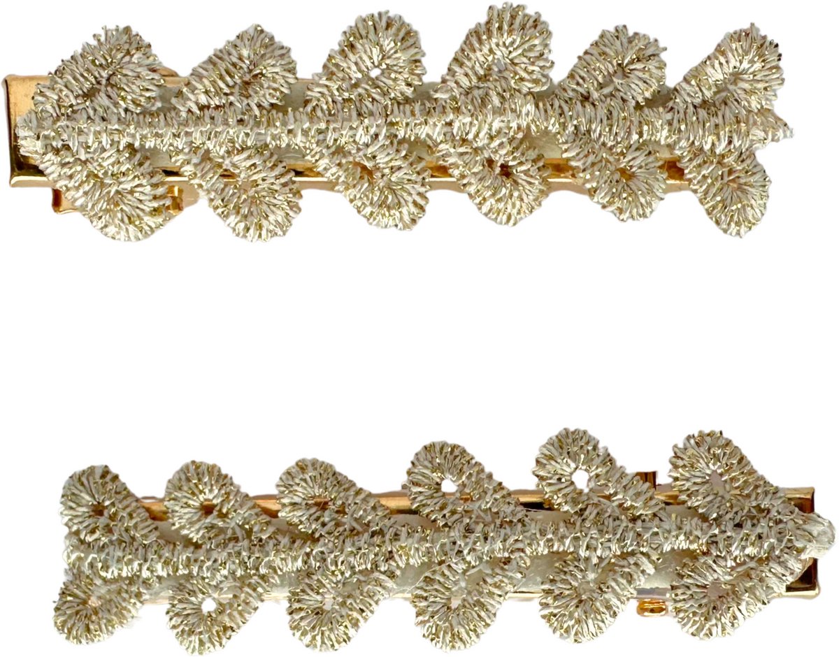Haarspeldjes met bloemen - Sparkle hearts