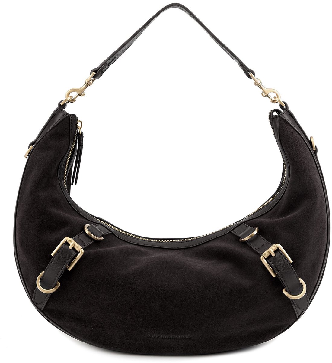 LES VISIONNAIRES Enya Schoudertas Leer 46 cm - Dames - chocolate brown