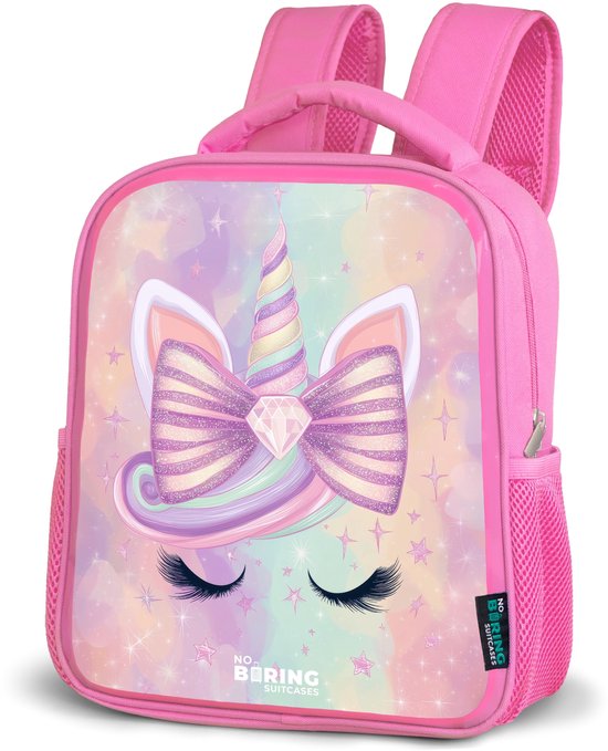 NoBoringSuitcases.com® - Rugzak roze - Schooltas meisjes - Eenhoorn - Kinder rugtas meisje - Boekentas kind - Kinderrugzak voor school - Schoolrugzak - Sinterklaas cadeautje - Sinterklaas cadeau - Cadeautjes voor kinderen - Kind schoencadeautjes