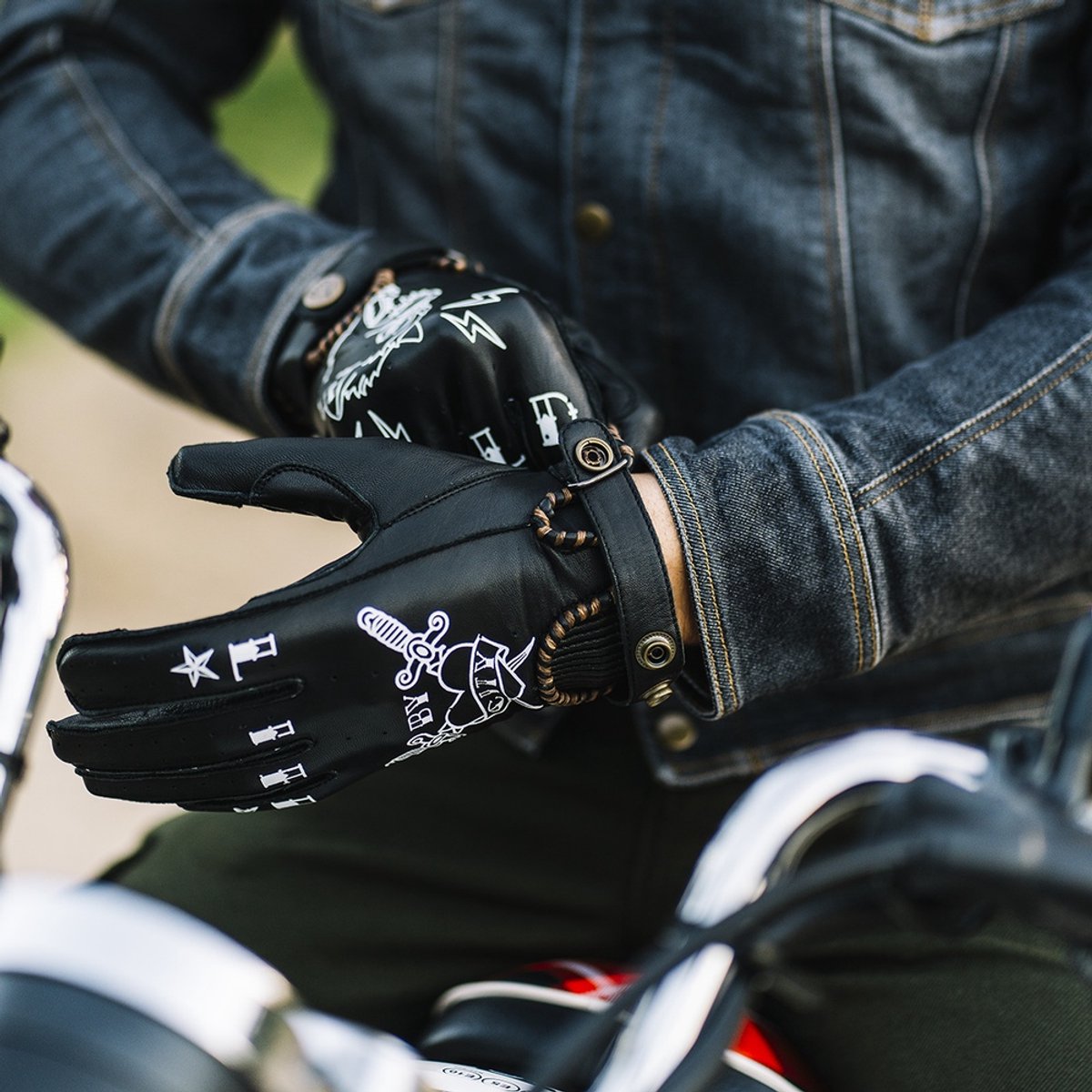 By City Motorhandschoenen Second Skin Tattoo Gloves BYC0098