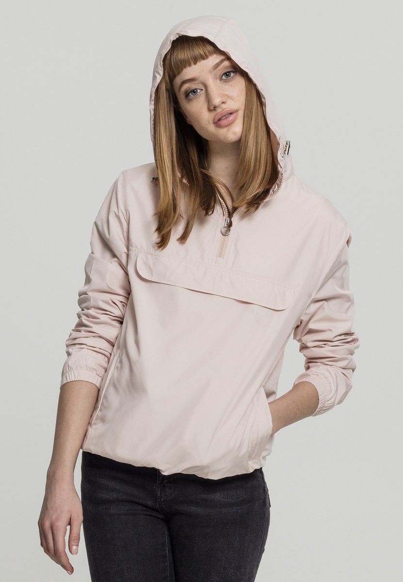 Urban Classics Basic Windrunner Dames Windbreaker – 3XL Zwart