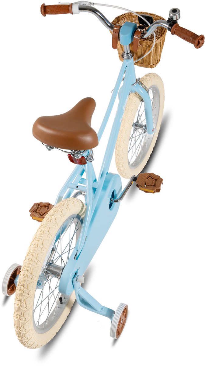 Joystar Fantasy Kinderfiets voor Meisjes - 18 Inch - Mand - Zijwieltjes - Bel - Handrem - Blauw van JOYSTAR — afbeelding 3