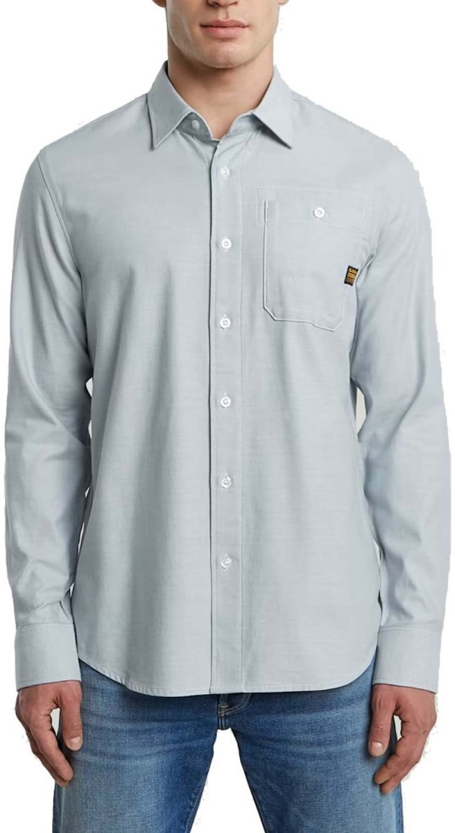 G-Star Bristum 2.0 Slim Shirt ls Heren Shirts Blauw