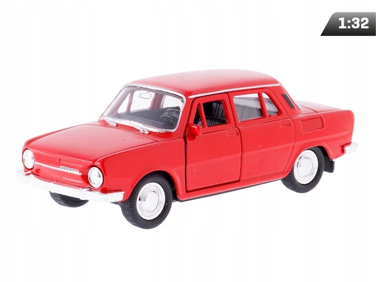 Dromader Skoda 100 Modelauto 1:34 Rood - Metaal Speelgoed
