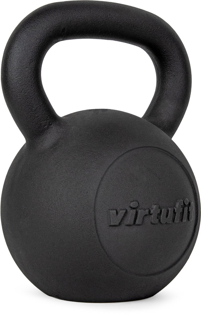 Bol.com VirtuFit Kettlebell Pro - Kettle Bell - Gietijzer - 20 kg - Zwart - Sport Gewicht - Ergonomische & Brede Handgreep - Ges... aanbieding