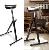 1x Rolbok 68-108cm verstelbaar rollensteun staal-Max. draagkracht 60kg-zwart