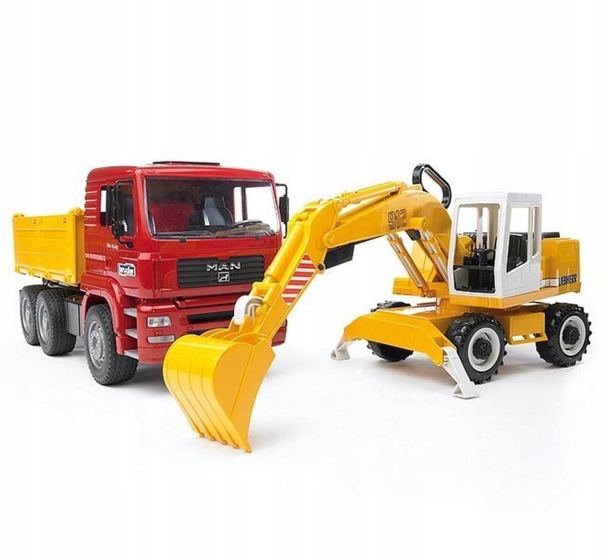 Bruder MAN Vrachtwagen met Liebherr Graafmachine Speelset 1:16