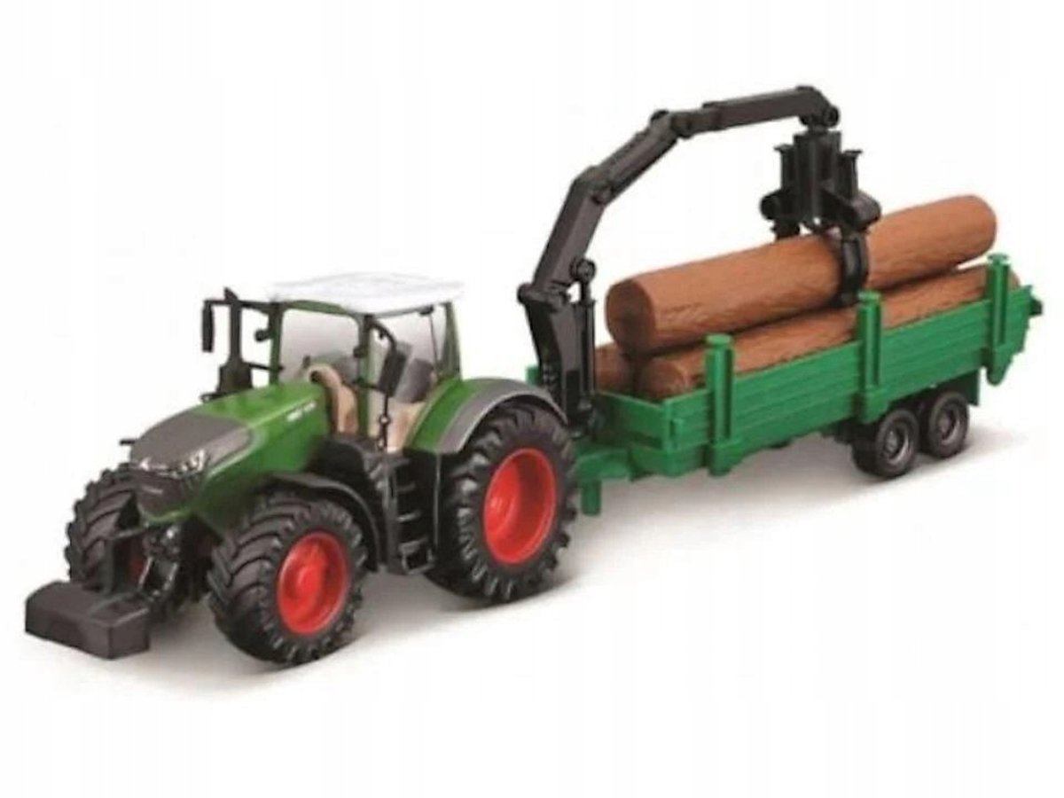 Bburago Fendt 1050 Vario Tractor met Houttransporteur
