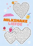 Page 'Amour de milkshake' avec des labyrinthes en forme de cœur et des illustrations fruitées.