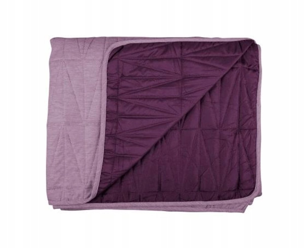Michelle dubbelzijdige sprei 200x220 cm - bordeaux/lila