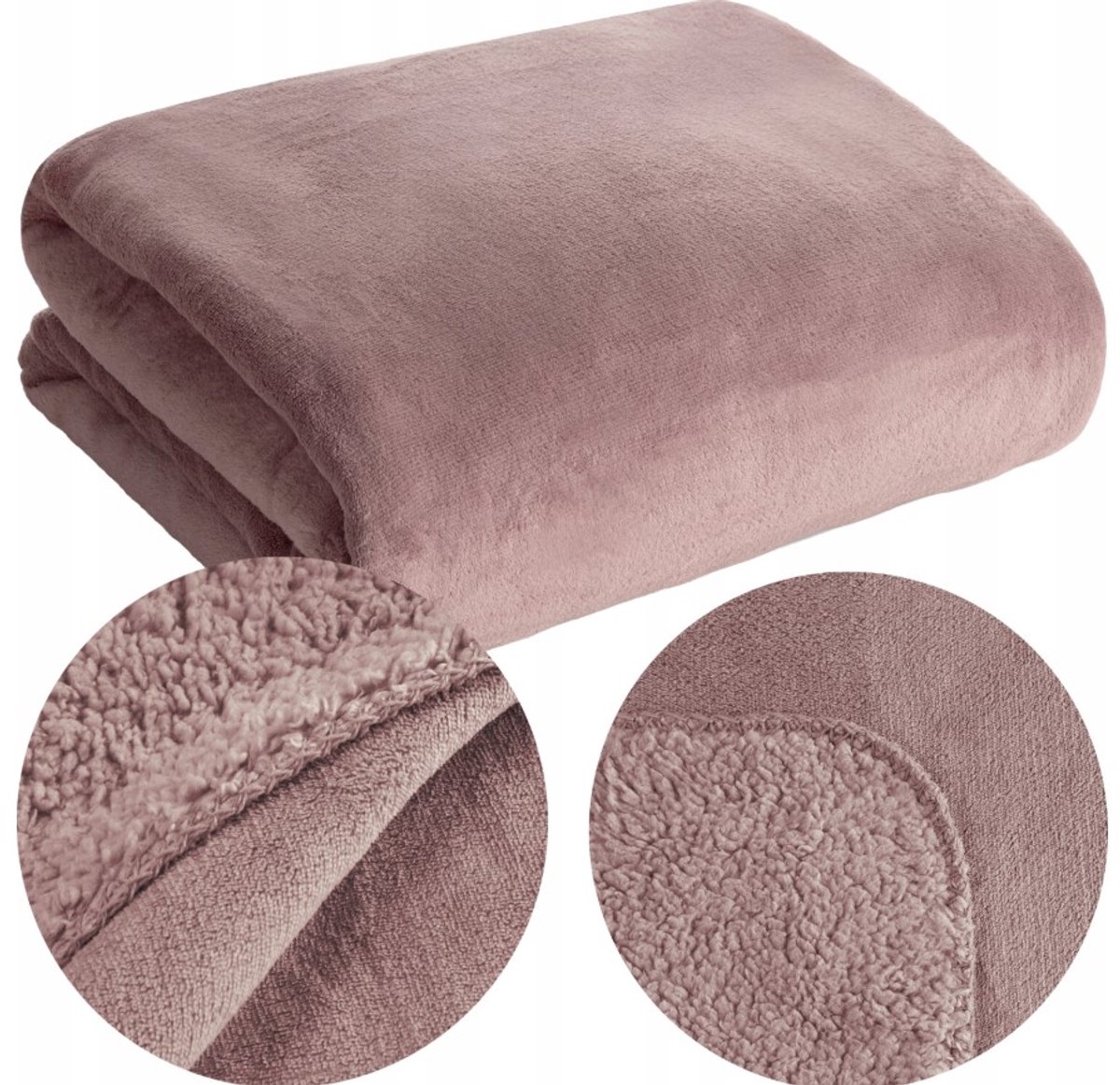 Zachte Dubbelzijdige Plaid Deken 150x200cm - Roze