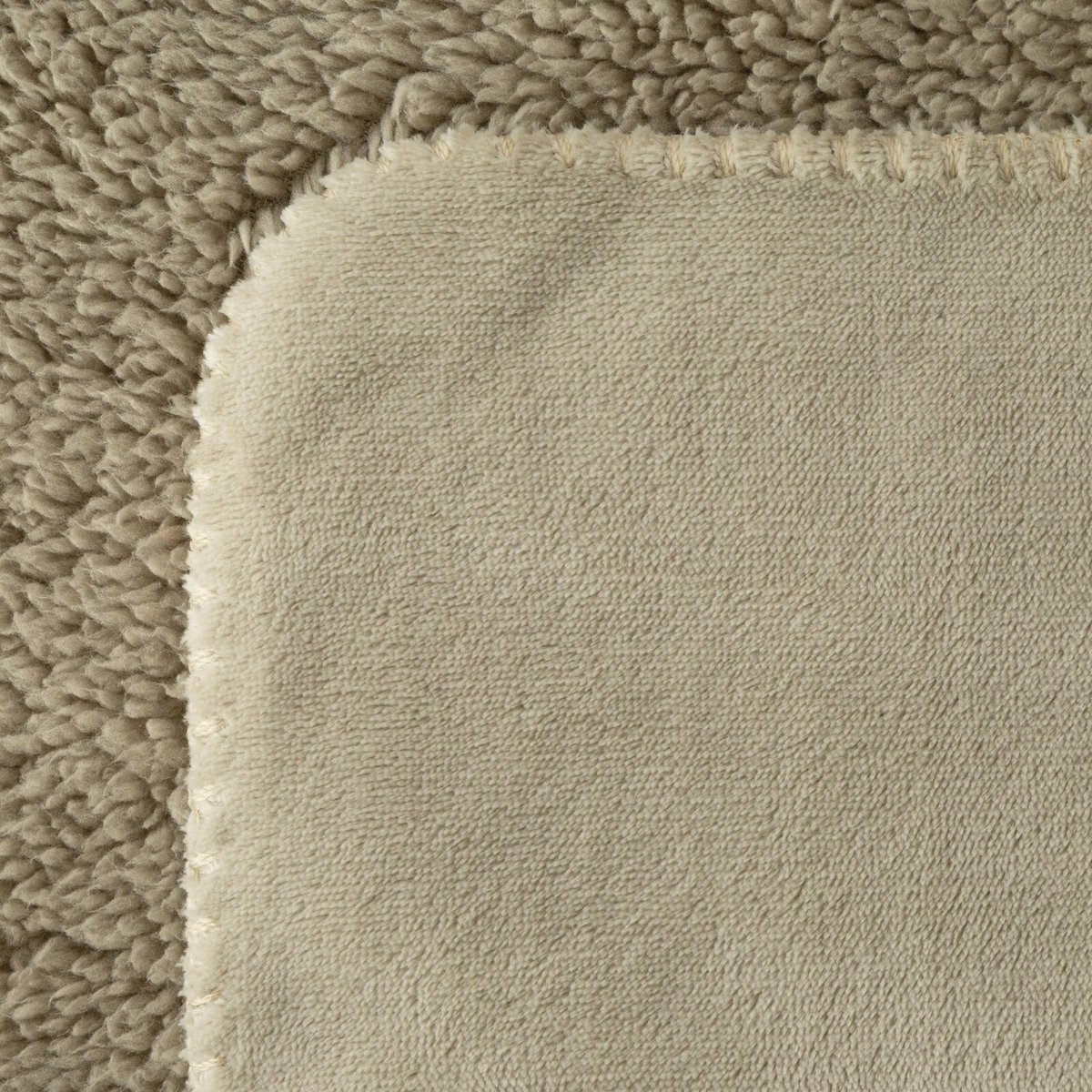 Dubbelzijdige Pluche Plaid - Zacht & Warm - Beige - 70x160cm