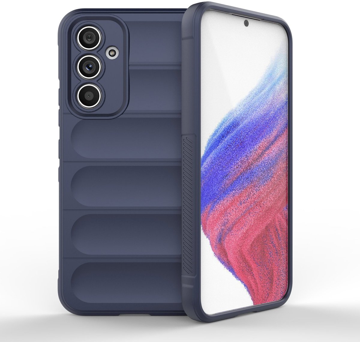 Hoesje geschikt voor Samsung Galaxy A54 hoes - Solidenz AeroGrip - Donkerblauw