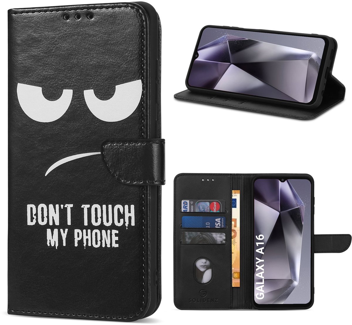 Solidenz hoesje - Geschikt voor Samsung Galaxy A16 - Bookcase - Don't Touch Me