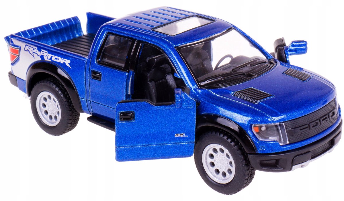 Kinsmart Ford F-150 SVT Raptor 1:46 Model Auto - Blauw