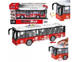 Rode Stadsbus met Licht en Geluid - 27cm