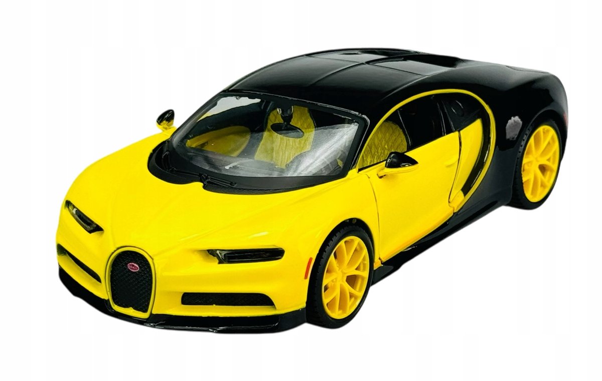 Maisto Bugatti Chiron Geel Metaal Model 1:24 - Nieuw