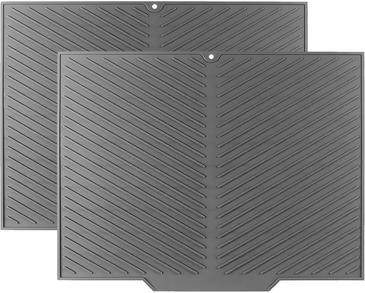 Ibenzoa® Siliconen afdruipmat voor keuken met antislip en hittebestendige eigenschappen