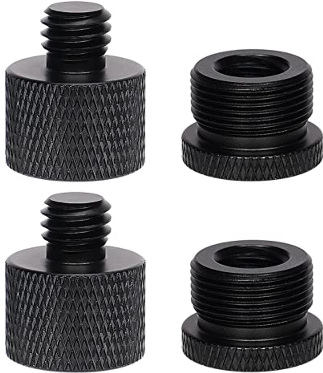 Microfoonstandaardadapter Set - 4 Stuks voor 5/8, 3/8 en 1/4 Inch Aansluitingen