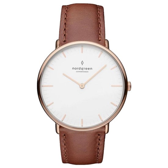 BUREI Demen Horloge voor dames, elegant, leren armband, polshorloge