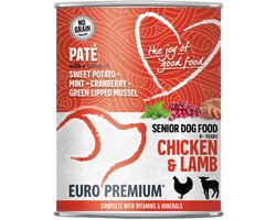 Euro-Premium Paté Senior Hondenvoer Nat Chicken & Lamb - 400 gr