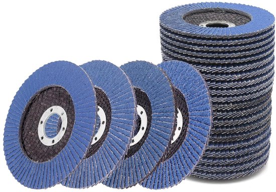 vuwo Slijpschijven - 10 stuks Waaierschijven 125mm lamellenschijf lamellenschijven korrel 120 lamellschijven voor slijpschijf, slijpschijf, schuurmop flap schijf op metaal, staal & hout