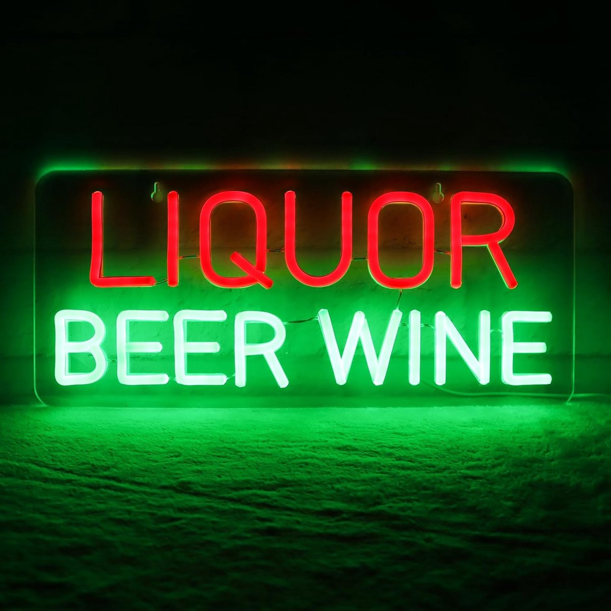 Daity Neonreclame voor sterke drank - bier en wijn als wanddecoratie - neonreclame voor de slaapkamer - LED-reclamebord voor de slijterij - kerstcadeau voor een verjaardagsfeest