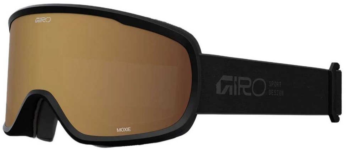Giro GG MOXIE STACKED BLK AMBER GOLD/YELLOW Dames Skibril - Black