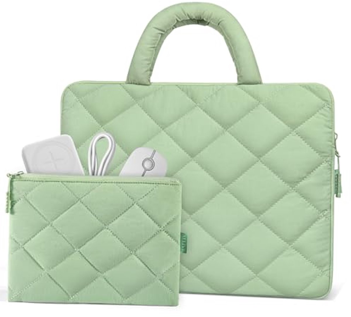 Puffy Laptop Sleeve - Schokbestendige Laptopcase met Handvat en Accessoires