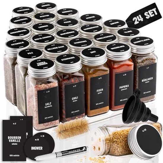 APACALI 4 stuks kruidenpotjes met draaiend deksel, 300ML APACALI 4 stuks kruidenpotjes met draaiend deksel, 300ML