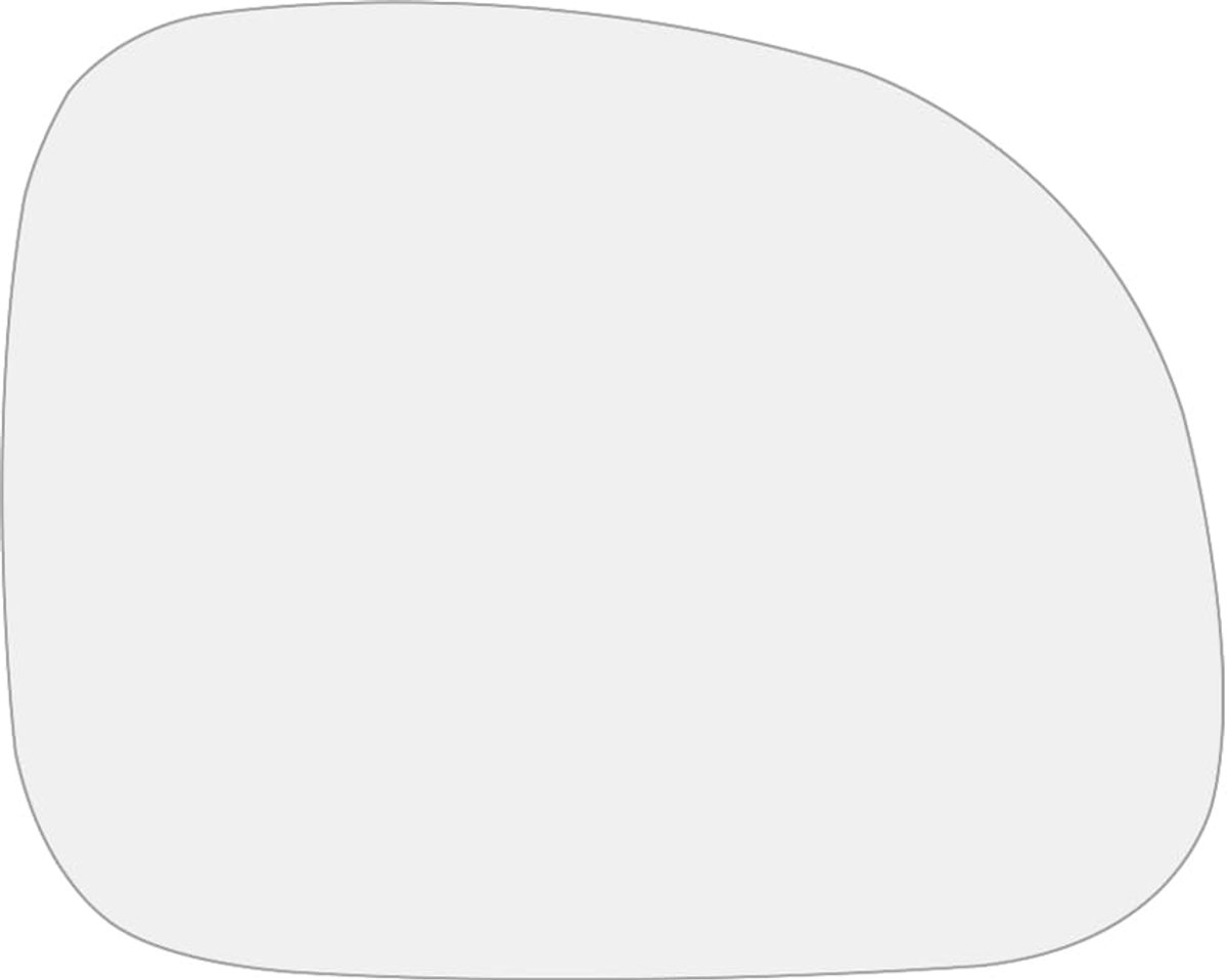 Mirror glass right, exterior mirror glass replacement mirror glass heated right compatible with Fiat Panda 169 2009-2020