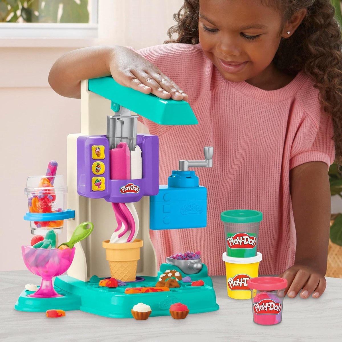 Play-Doh Rainbow Softijs Speelset - Boetseerklei - Inclusief 5 Play-Doh potjes