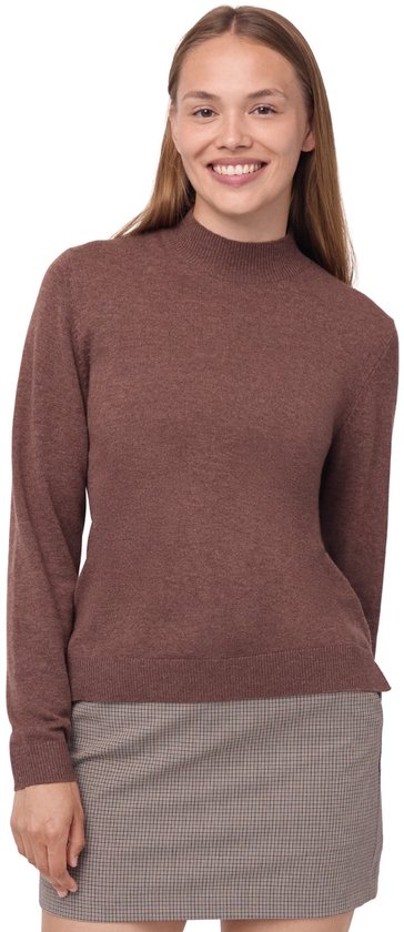 DANISH ENDURANCE Trui van Merinowol met Kasjmiermix - voor Vrouwen - Bruin - Maat M