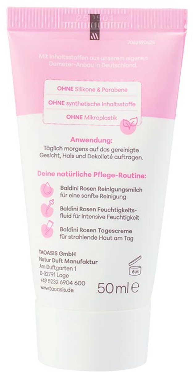 Baldini volle biologische dagcrème Rose Demeter