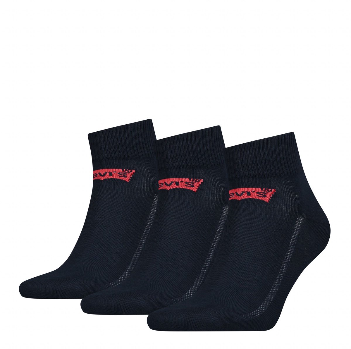 Levi’s Mid Cut Batwing Logo 3-Pack Blauw