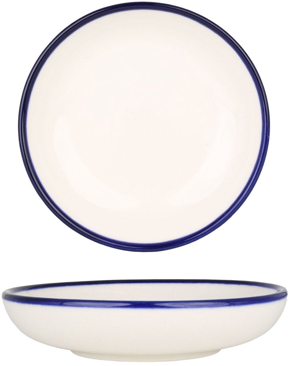 Rinart Serveerschaal - Blue Edge - Porselein - 13 cm - set van 2