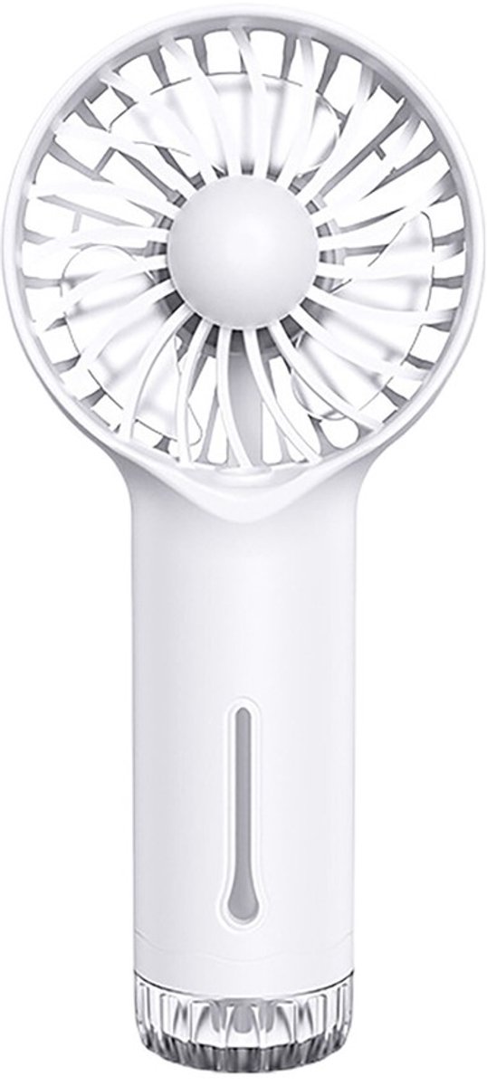 Draagbare ventilator, handbediende ventilator, spraykoeler, reisgenoot voor de zomer - Wit