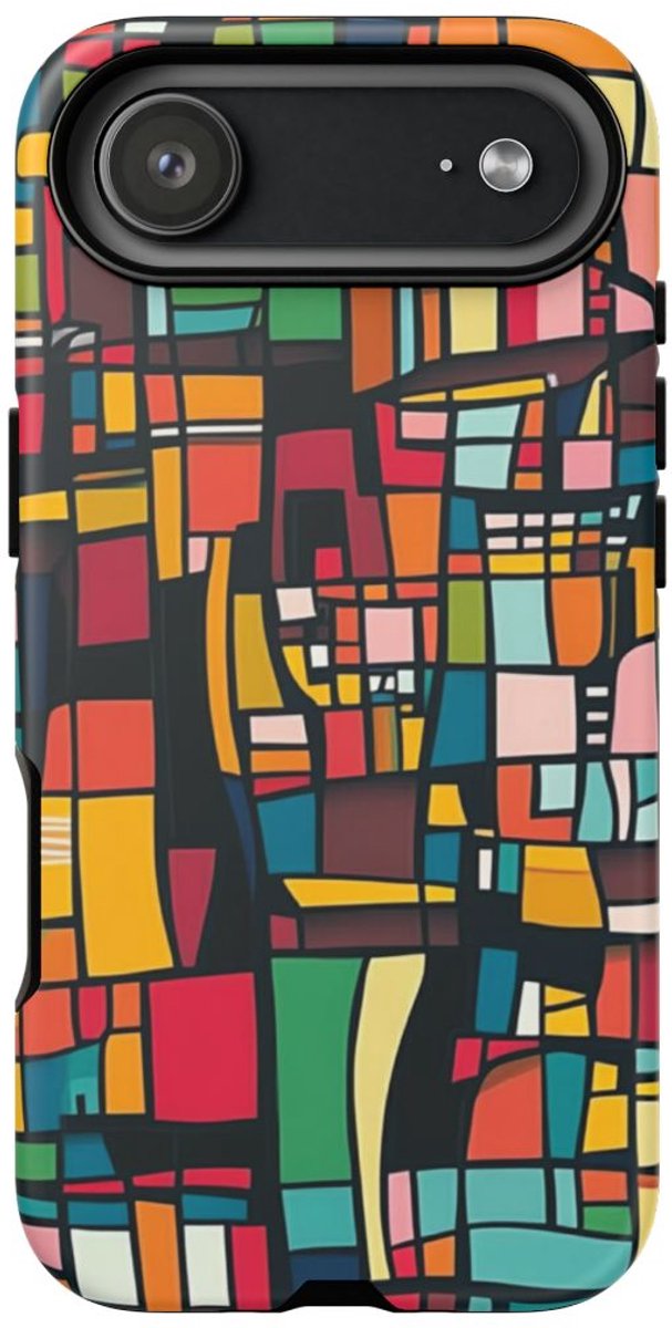 Kleurrijk Abstract Geometrisch Patroon – Telefoonhoesje Geschikt voor iPhone 17 Air