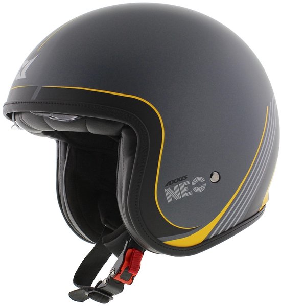 Axxis Jethelm Hornet S SV Neo mat grijs - Maat M - Klassieke brommer / chopper helm