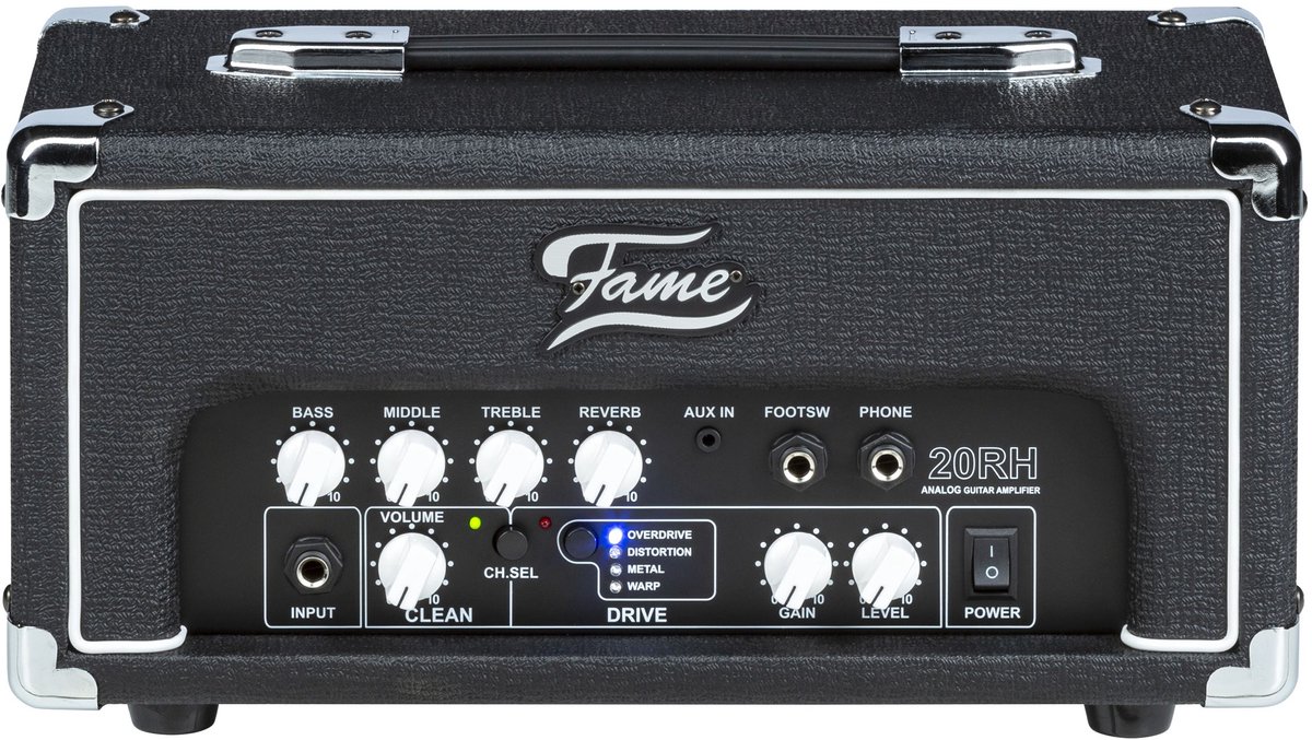 Fame 20RH - Transistorversterker top voor elektrische gitaar