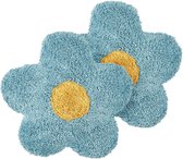 SORREL - Sierkussen lot de 2 - Blauw - 45 x 45 cm - Katoen