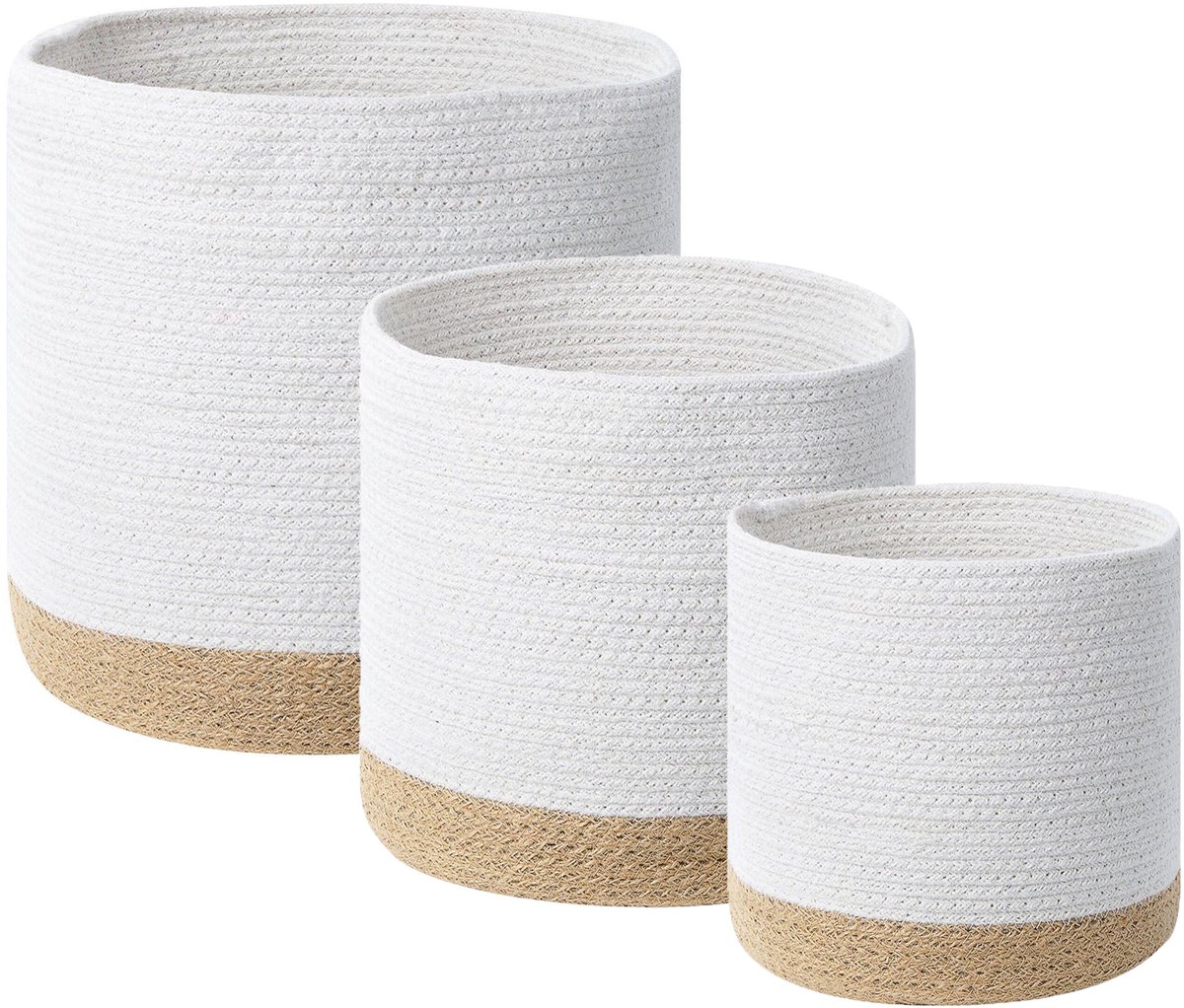 BASIMA - Manden set van 3 - Beige/Wit - Katoen