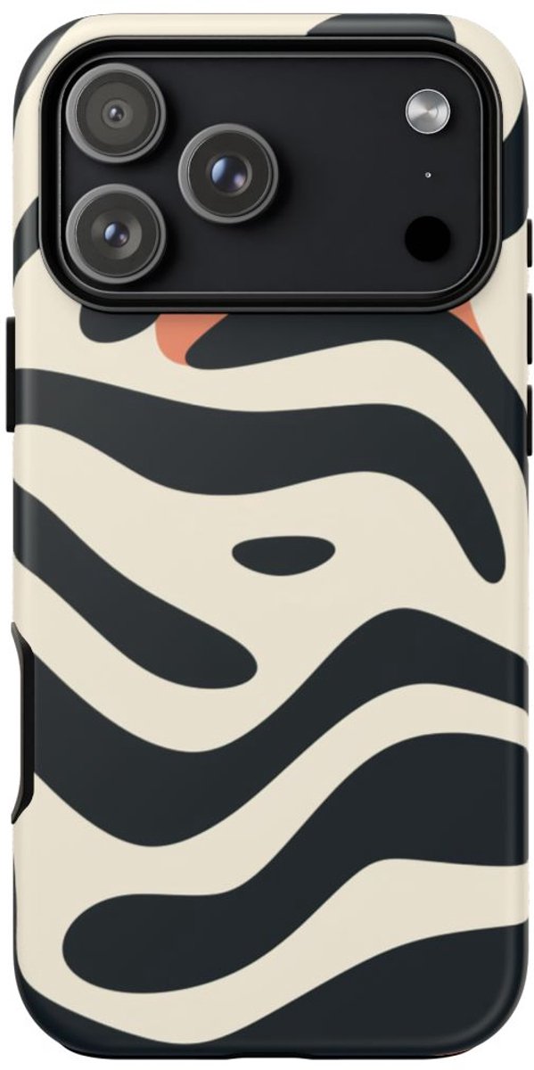 Abstracte Golvende Lijnen – Telefoonhoesje Geschikt voor iPhone 17 Pro Max