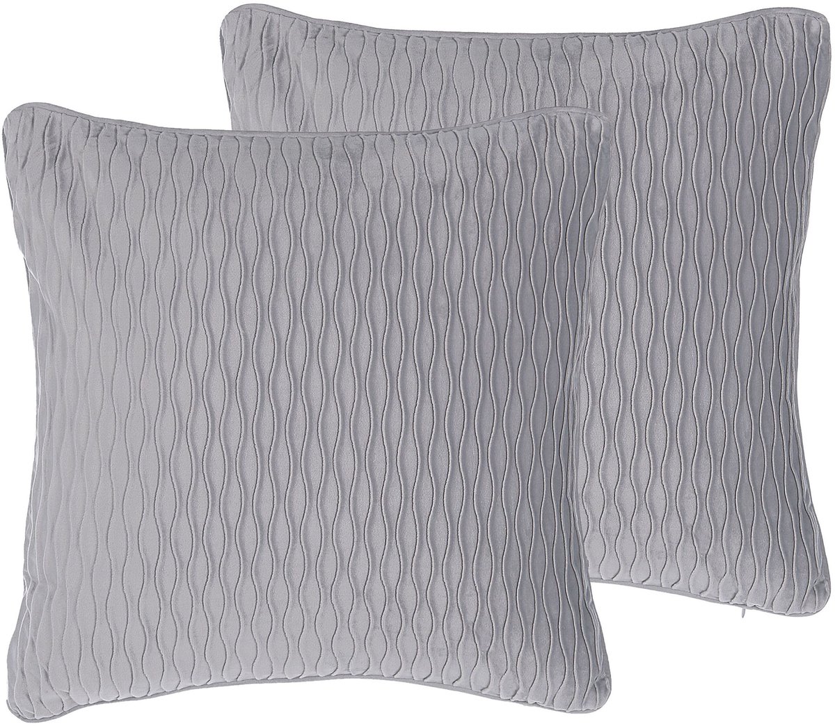 MOTARI - Sierkussen set van 2 - Grijs - 45 x 45 cm - Polyester
