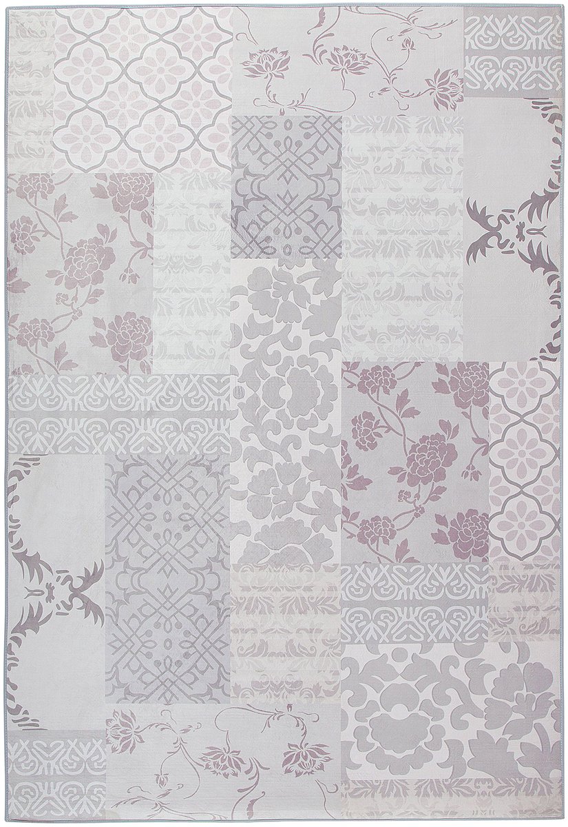 BALLICA - Laagpolig vloerkleed -Multicolor - Lichtgrijs - Polyester