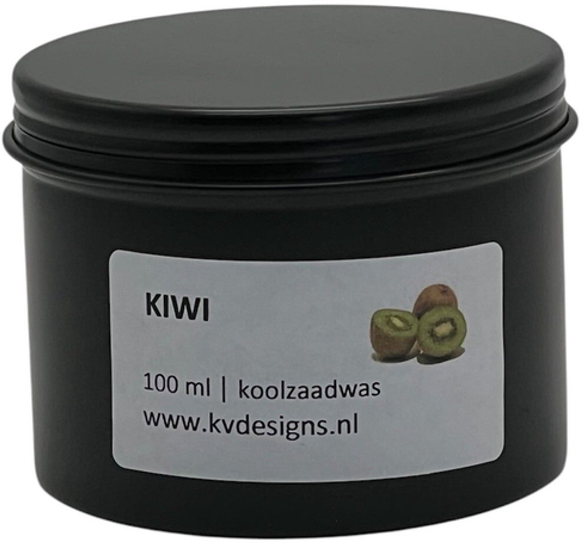 Geurkaars 100ml – Kiwi – Handgemaakt van Koolzaadwas – 40 branduren – KV DESIGNS