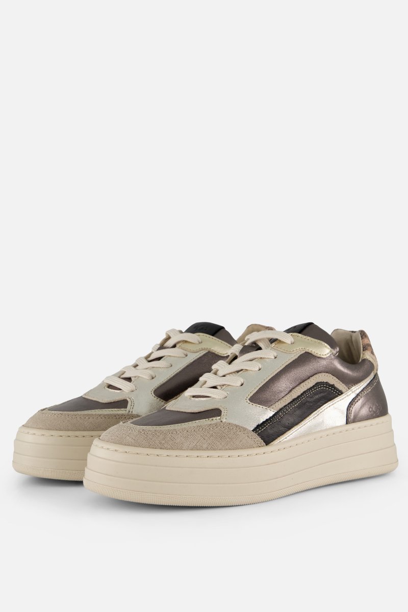 Aqa Sneakers taupe Leer - Dames - Maat 38