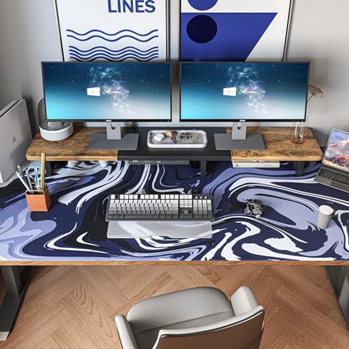 Grote Gaming Muismat 1200 x 600 mm | Antislip Bureauonderlegger voor Betere Nauwkeurigheid en Snelheid